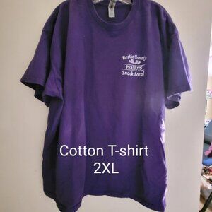 Bertie County Peanuts SNACK LOCAL TSHIRT, size XXL, purple